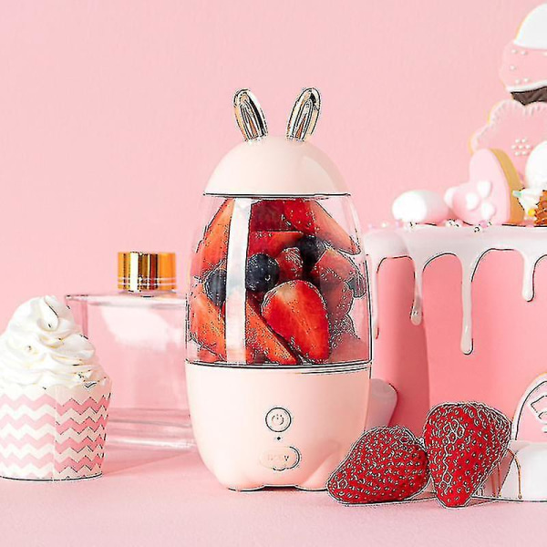 330ml Bärbar Blender med Fyra Blad, Hållbar Saftkopp
