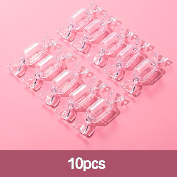 Sød Candy Formet Opbevaringsboks Transparent Søde Øreringe Ring Smykkeboks