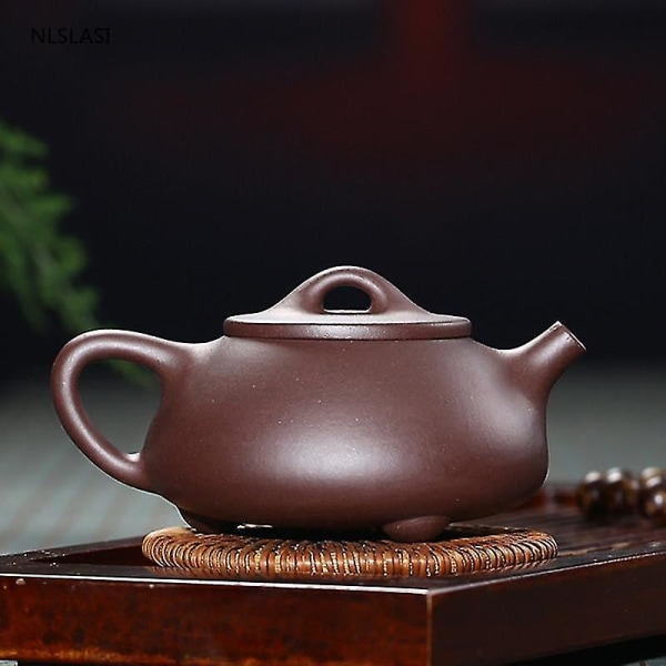 Yixing Classic Stone Scoop Tea Pot Purple Clay Filter Beauty Waterkokare