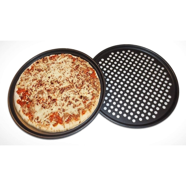 Keittiö 12 tuuman pizzapannun reikä pyöreä mold harmaa 2 kpl
