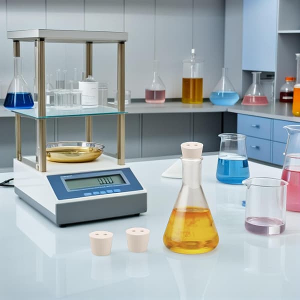 10 stk. gummipropper, solide koniske laboratorieforseglingsplugger, reagensrørpropper med to hull