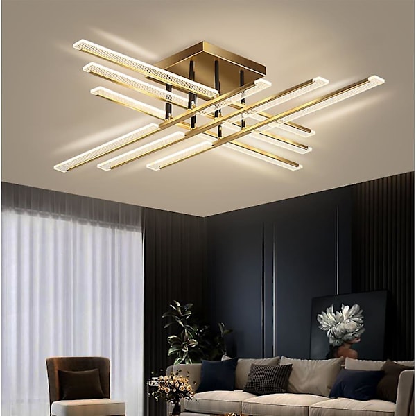 8-armad LED-taklampa med dimmer, nordisk akryl, 110-240v