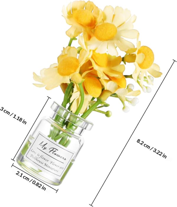3 st biltillbehör Blomsterinstrumentbräda Dekorationer Glas- och plastvaser