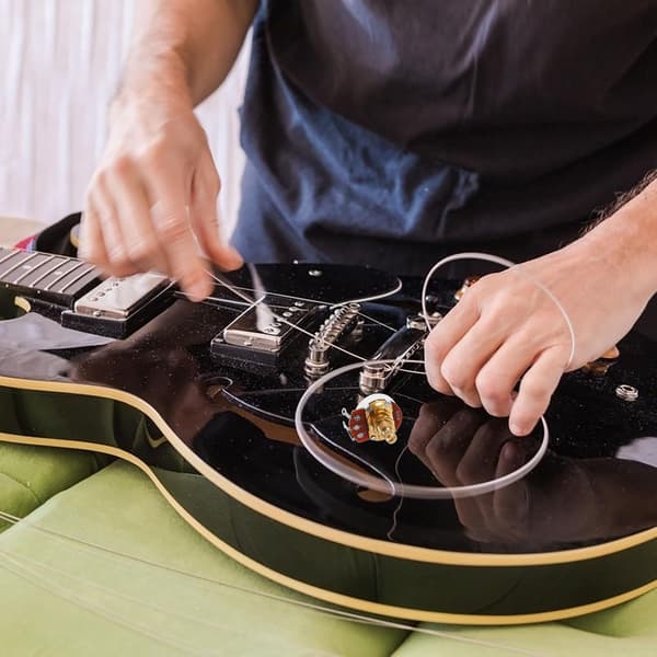 Kopparpotentiometer för exakt volym- och tonjustering för elgitarr och bas med delad axel