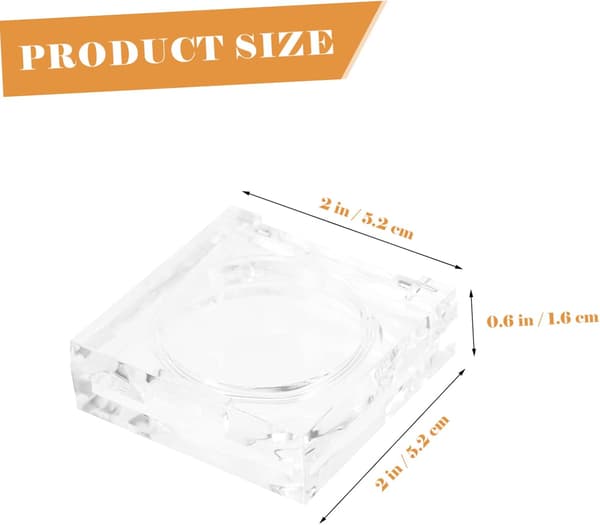 4 st tomma highlighter ögonskuggsförvaringsfodral Kompakt transparent kosmetisk bricka