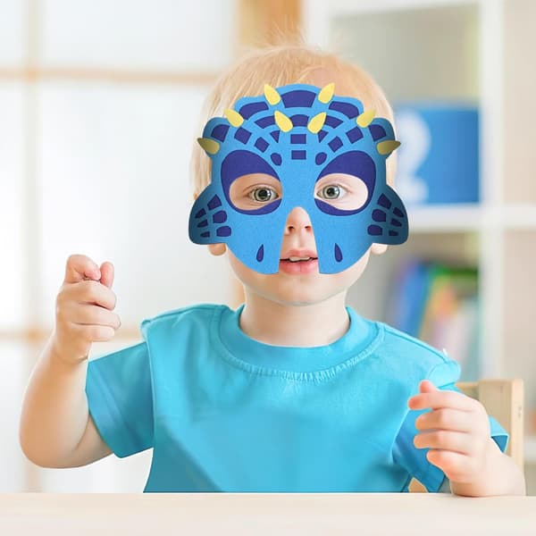 Dinosaurkappe og maske for gutter og jenter fest Inkluderer dinosaurkappe og maske