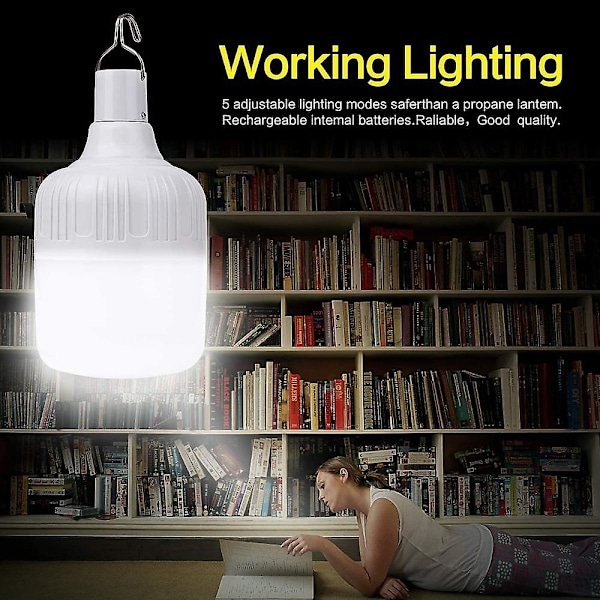 Ulkovalaistus LED-lamppu, Ladattava USB:llä, Kirkas