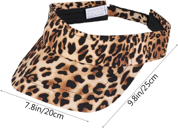 Trendig justerbar leopard sommarkeps snygg UV-skyddshatt