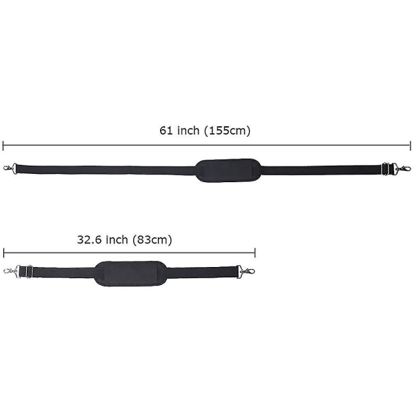 Universal udskiftning skulderrem med kroge til bærbar taske mappe