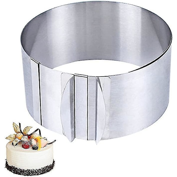 Justerbar Kagering i Rustfrit Stål Mousse Bage Ring