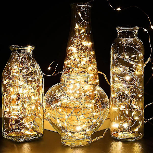 6-pak Fe Stringlys 7,2 fot 20 LED Stjernelys Batteridrevet Julelys