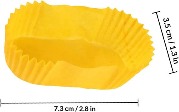 2000 st pappersmuffinsformar, pappersbricka för tårta, 36-kopplad rektangulär form, gul, vattenavvisande