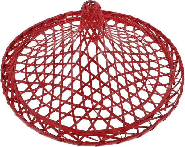 Klassisk asiatisk konisk hatt - Handvävd bambuhatt 36 cm diameter