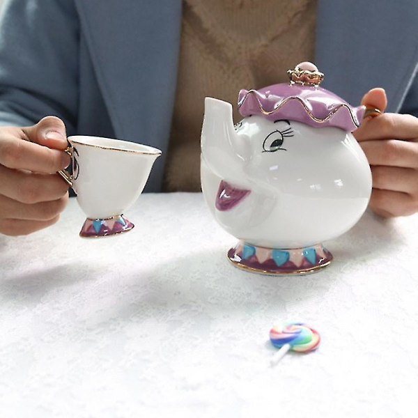 Saapuminen Sarjakuva teekannu Muki Chip Cup Tea Pot Xmas Gift