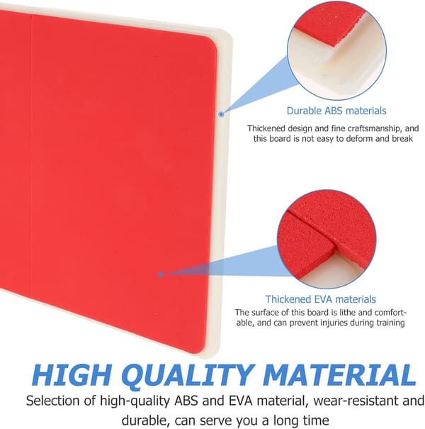 Taekwondo Breaking Board for Medium 10mm Red Plastic Training and Performance Board Portable
