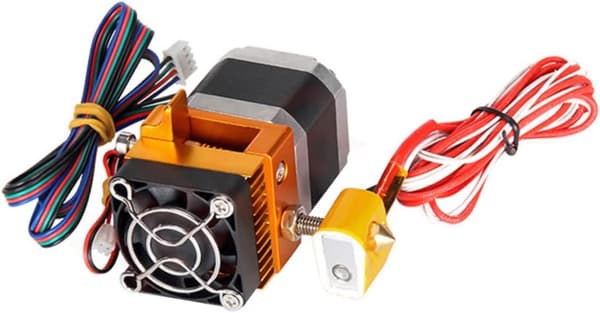 Ekstrudersæt til 3D-printer 1,75 mm 0,4 mm dyse 12V 40W opgraderet varmeblok køleventilator direkte drev