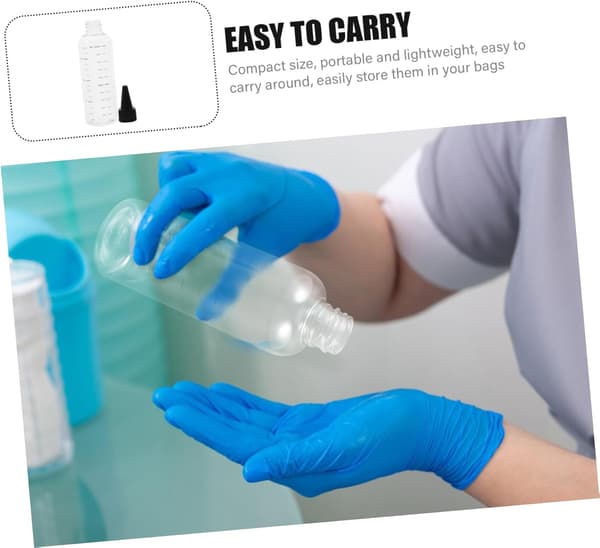 10 st 100 ml klämflaskor med droppkorkar, svarta skruvkorkar, påfyllningsbara plastapplikatorflaskor