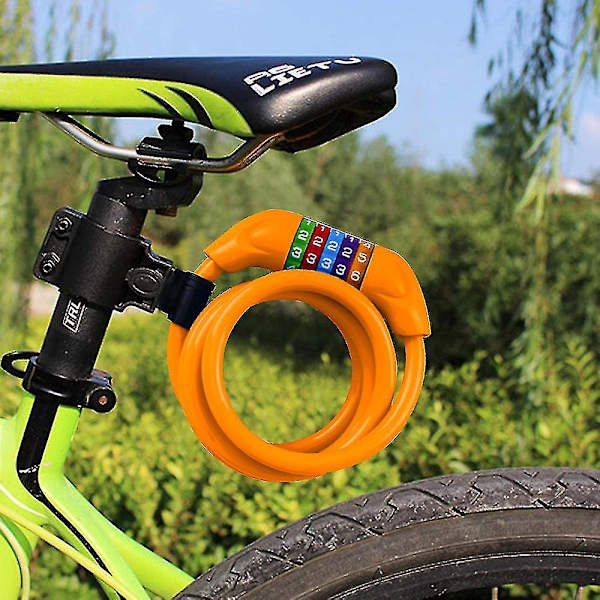 Cykel Lås Kabel 1.2m Sikker Nulstillelig Kombination