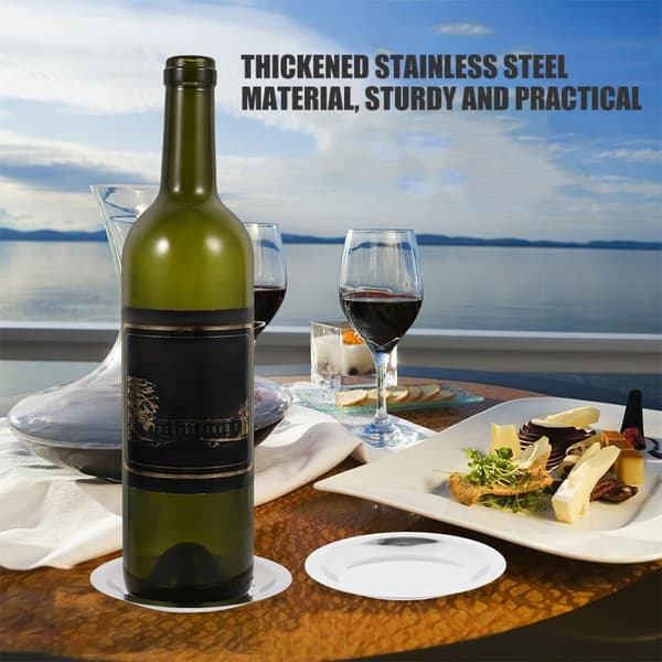 8 stk. vinkopholder i rustfrit stål, skridsikkert design og multifunktionel brug, robust flaskemåtte