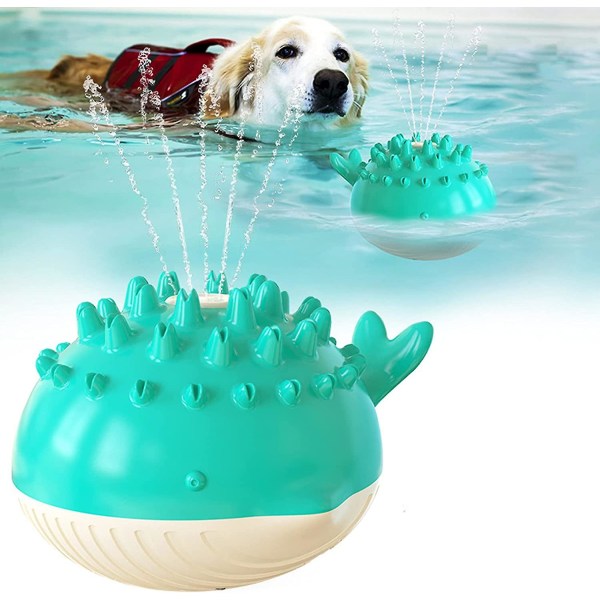 Hundevandlegetøj Sommer Elektrisk vandspray Tyggelegetøj Poollegetøj Flydende legetøj til interaktiv henteleg