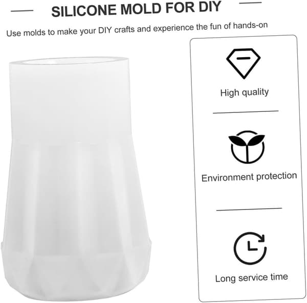 3 st silikonvasform och sminkborsthållarform DIY-hantverk