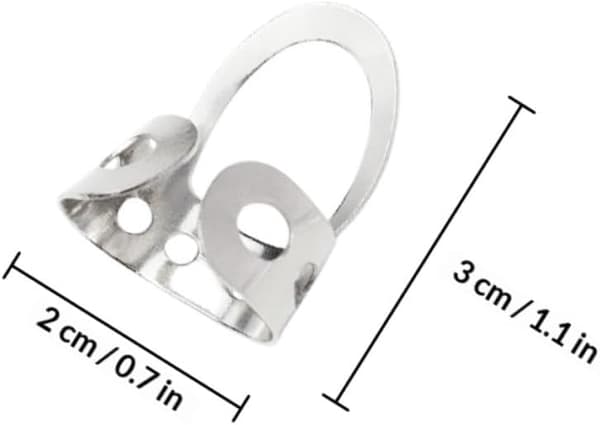 Banjo Finger Picks Gitarr Picks Kreativ Mässing Metall Praktisk Ergonomisk Design Silver