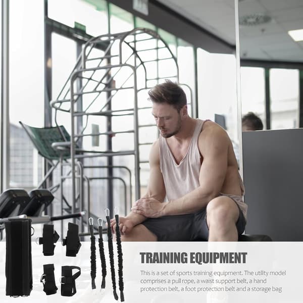Fitnessmodstandsbånd 20Lbs sæt elastisk trækreb muskeltræningsbånd