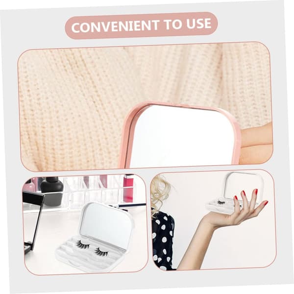 2 stk. øjenvippebeholder magnetisk falsk øjenvippeboks til vipper makeup let åbent låg