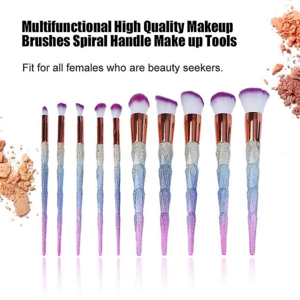 Multifunktionelle makeupværktøjer med spiralhåndtag i høj kvalitet