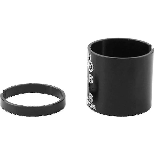 Cykel Styrstamme Gaffel Skive Adapter 28,6 mm Til 31,8 mm Styr Skive Forlænger Adapter - Sort