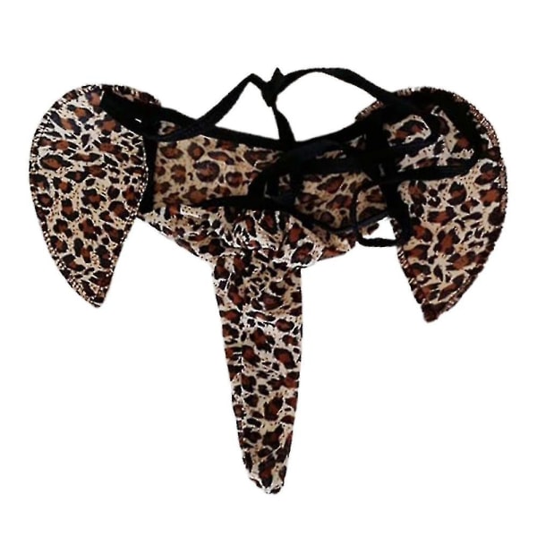 Män Elefanttrosor Bikini Underkläder G-string Trosor Pouch Trosor Sexiga underkläder Leopard
