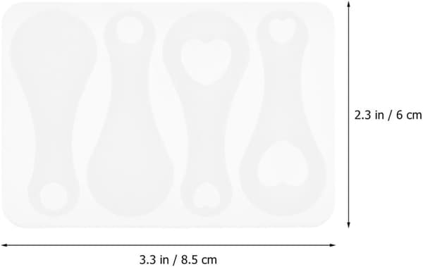 2 stk. silikonformsett for handlevognbrikker for DIY nøkkelringpynt