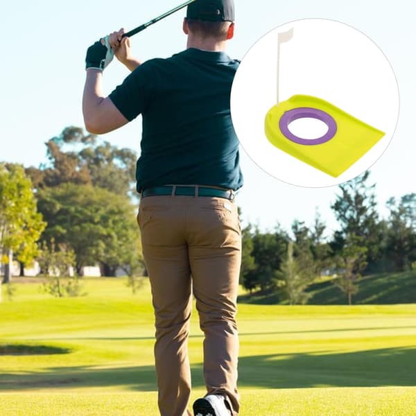 6 kpl golfputtauskupit lipuilla, mini sisä- ja ulkogolfputtausharjoitteluvälineet