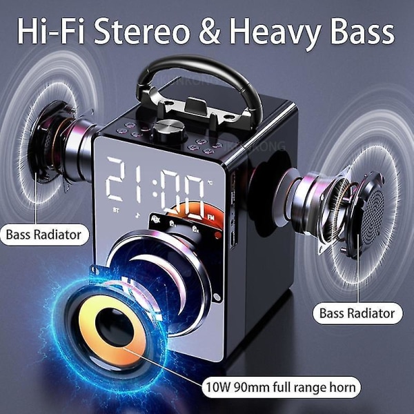Super Bass Bluetooth-høyttalere Portable Column Stereo