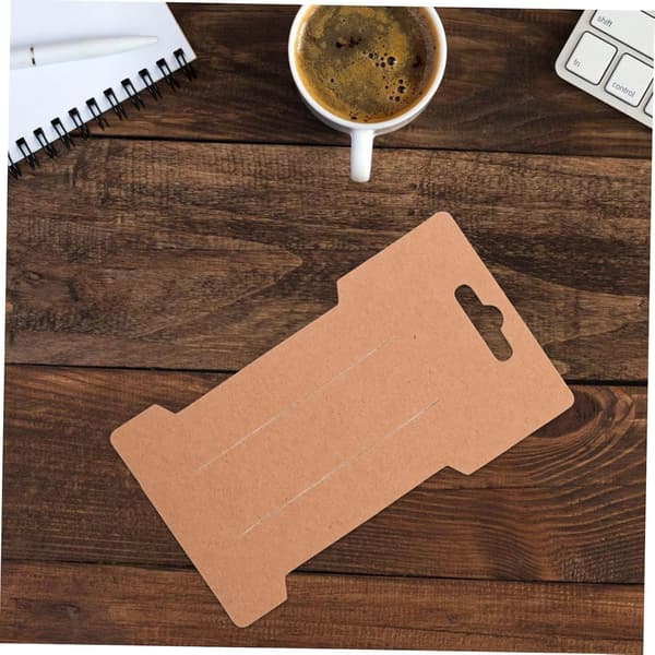 100 st Kraftpapper Hårrosett Hållarkort Håraccessoarer Förpackning Display Organizer