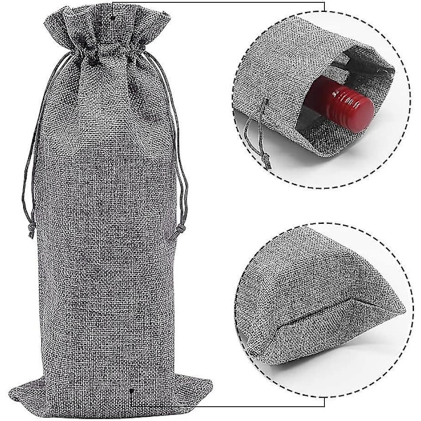 Jute Vinpose Hessian Gavepose Trekkstreng 12 Pakk