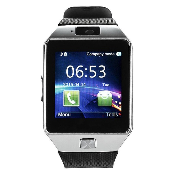 Smartwatch Bluetooth Pekskärm Smartmeddelandepåminnelse Sport Stegräknare Black