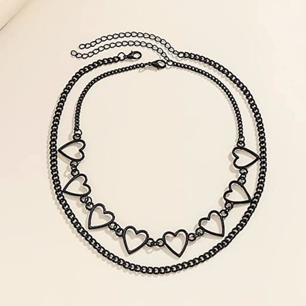 Punk Gothic Choker-halskjeder for kvinner og tenåringsjenter - Enkle motetilbehør for sjarmerende smykker
