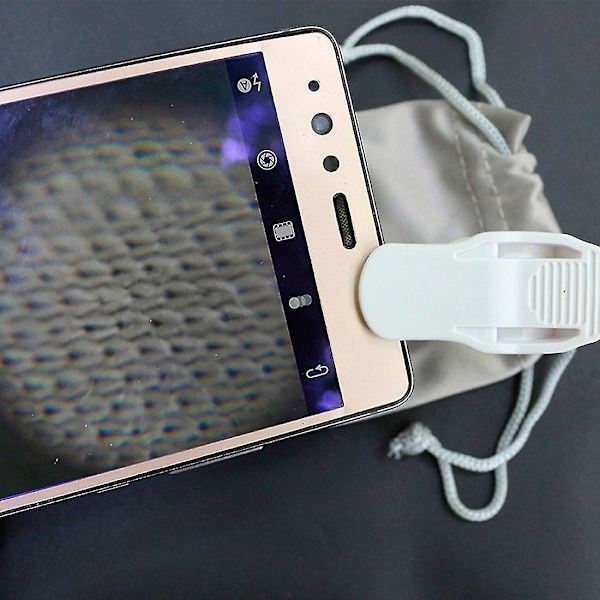 Mini Mikroskop Telefon 60x Digital Forstørrelsesglas LED Lys Glas