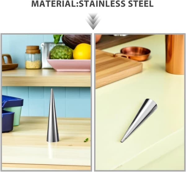 Flødehornforme Robust Kegledesign Kegleformet Rustfrit Stål 12 stk. Croissantforme