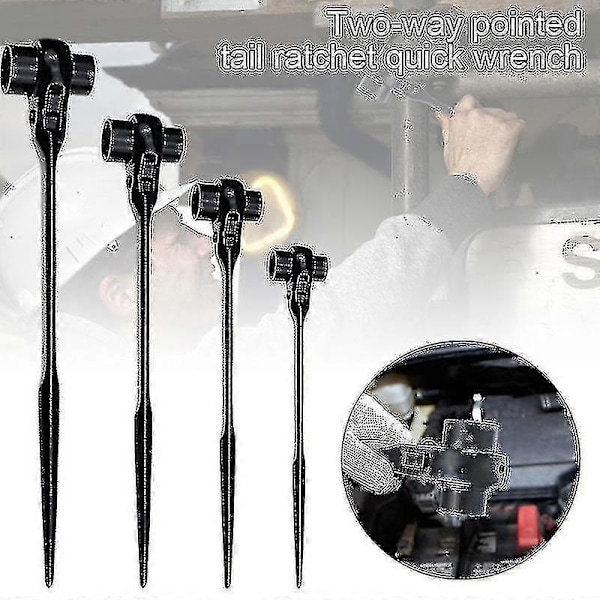 Telineen Podger-ratkettava avain Työmaa Ratkettava Hylsyavain Työkalu Kapeneva Pää 14mm-17mm
