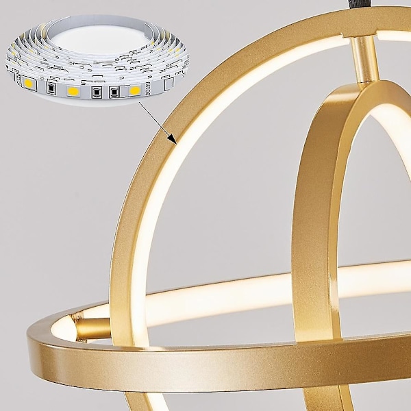 40cm Sirkel Ring Design Hengelampe Led Metall Moderne