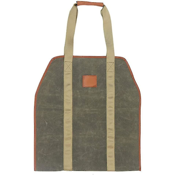 Vedkorg Stor Canvas Bärväska Eldstad Vedkorg Vedkorg Bärväska Vaxad Canvas Tote Hållare