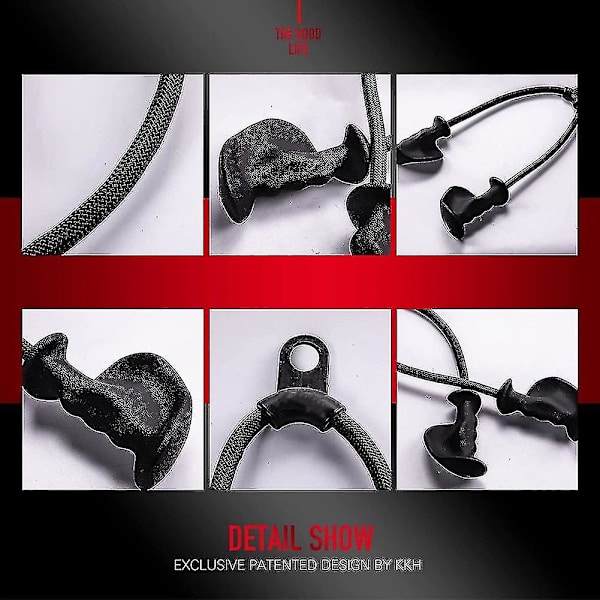 Ergonomiset Triceps-köysivedot Anti-liukkaalla Luonnonkumikahvalla Lisää Lihasmassaa Varten - Kuntosali