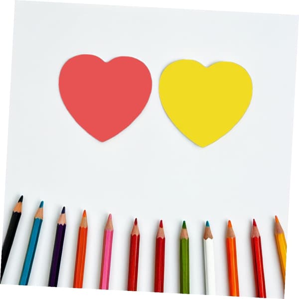 2 sett Valentinsdag hjerteformede papirutklipp DIY håndverkssett