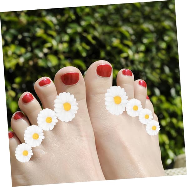 3 sæt silikone tåskillere tådelere til pedicure neglelak afstandsstykker manicureværktøjer