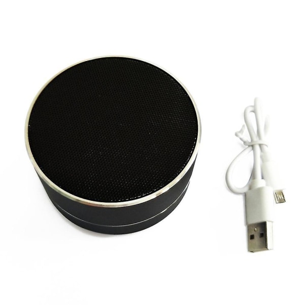 Metal LED Bluetooth Håndfri Højttaler Sort