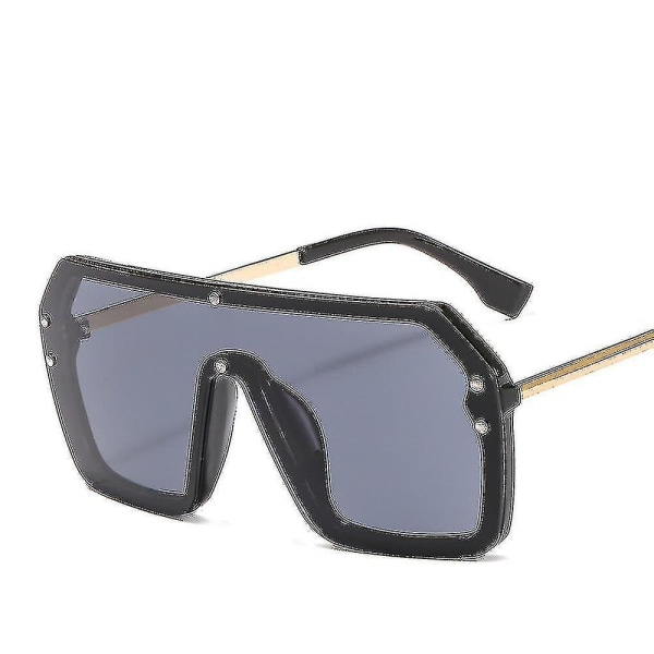 Solbriller Trendy F Letter Solbriller One-piece linse til mænd og kvinder Mode personlige solbriller Engros