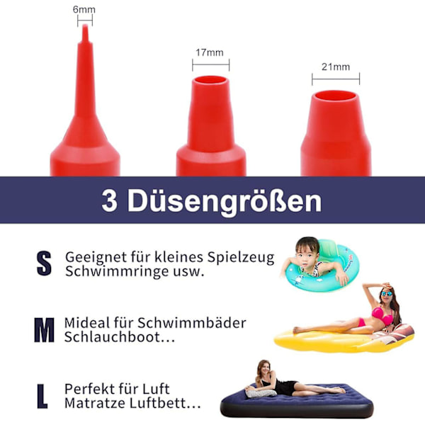 Hurtig Luftpumpe Med 150W Elektrisk Luftpumpe For Luftmadrasser, Senger Og Luftbasseng Ac Eksplosiv Pumpe
