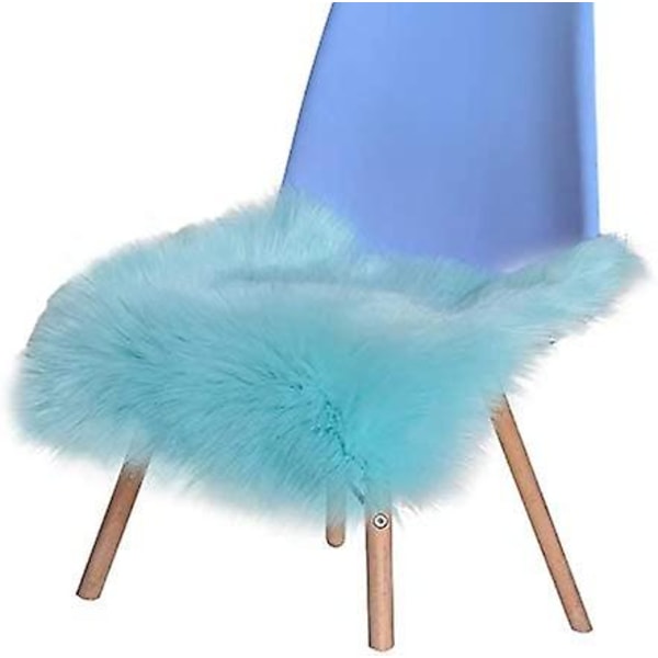 Kunstig ull seteputer Fluffy Soft Longhair Dekorative stol pute sofa matte